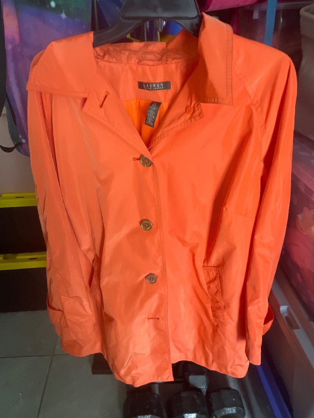 Orange Ralph Lauren Raincoat